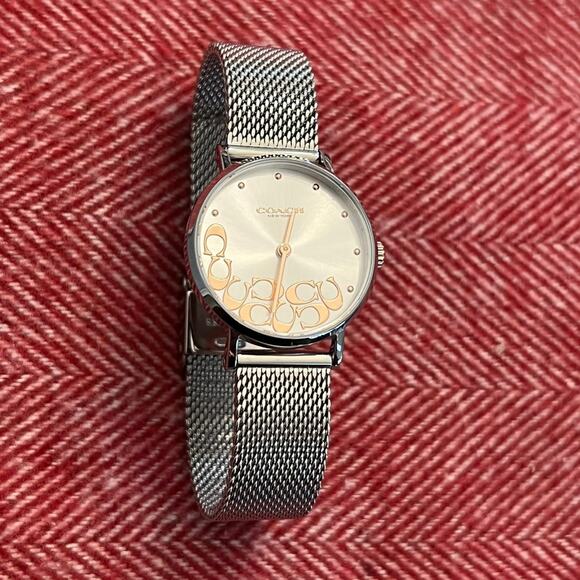COACH Women\'s Perry Stainless Steel Mesh Bracelet Watch 28mm